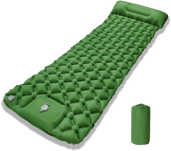Self-inflating sleeping mat, ultra light, waterproof, with pillow, foot pump, inflatable mattress, thickened - ShopVlot