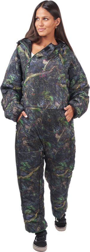 Selk’bag Lite - Draagbare Slaapzak - Kampeerbenodigdheden - Kampeeruitrusting - 100% Gerecycled - 1 Isolatielaag - Regenwoud - XL van Selk'bag