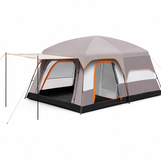Sello! tent - kampeertent - kamperen - 2 slaapcabines - ruime voortent - 6-8 personen - ventilatie - L420 × B300 × H200 cm - groen