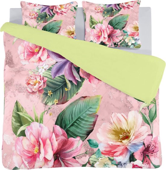 Senzai Chelsea Dekbedovertrek - Lits-jumeaux - 240x200/220 cm - Groen, Roze van Senzai