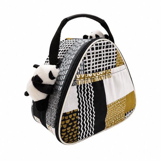 Sercano Koeltas Lunch Bag – Driehoekige Thermotas met Panda Design – Isolerende Koel- en Warmhoudtas – Lunchbox Tas voor School, Werk & Picknick
