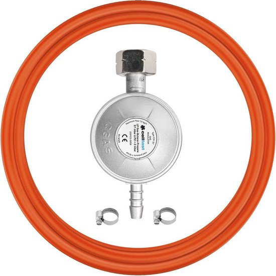 SET Cellfast 1,5 m GAS REDUCER SLANGBANDEN gasfles van Cellfast