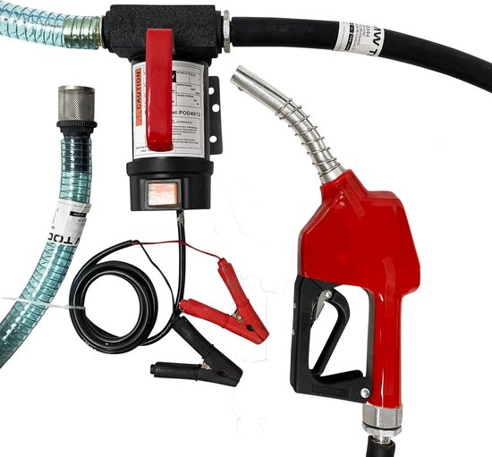 Set Dieselpomp 24V, pistool, slang, koppeling MW Tools POD4024 SETA van Merkloos