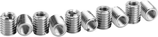 set inbusreductie M5 naar M8, 10 stuks roestvrij staal voor duurzame schroefdraad reparatie in auto en industrie