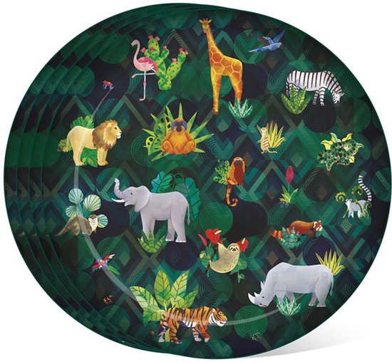 Set Picknick/Camping Borden RPET - Animal Kingdom - 4 stuks - 1,5x23cm