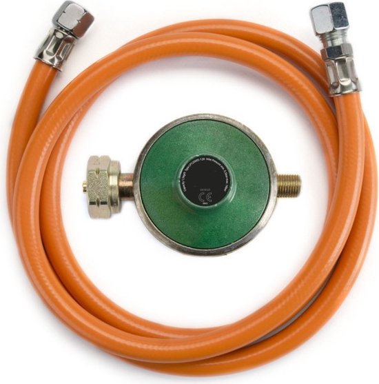Set Regulator en Slang 1,5 meter voor Pizza Oven Gas. van Cozze
