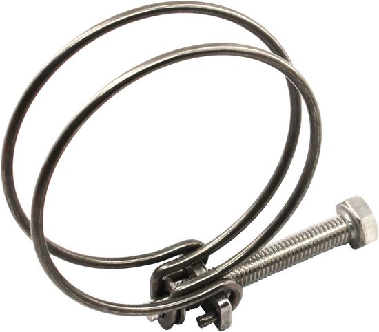 Set van 10 RVS Slangklemmen 34-38mm - Dubbele Draad Slangklemmen voor Buizen en Slangen