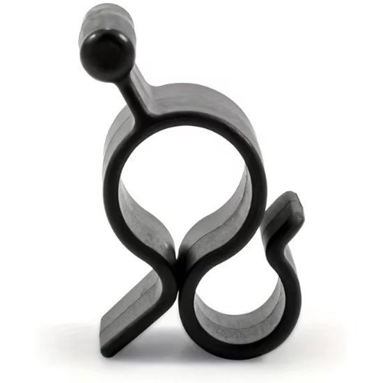 Set van 10 stuks - Ophangsysteem aan zonnescherm - Luifel - Zwart - Clips - Haken voor camper en caravan