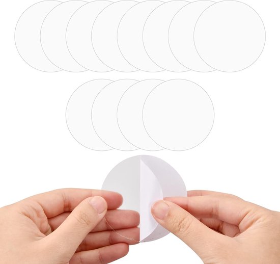 Set van 12 Waterdichte Reparatiepleisters voor Tent, Boot, Zwemband en Luchtbed - Zelfklevend en Transparant van Merkloos