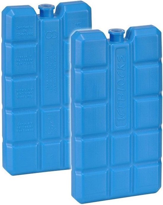 Set van 12x blauwe koelelementen 200 gram 8 x 15 x 2 cm - Koelblokken/koelelementen voor koeltas/koelbox van Orange85