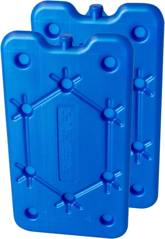 Set van 2 koelelementen met elk 400 ml - 2 blauwe koelelementen voor de koeltas of koelbox - extra plat van Sunware