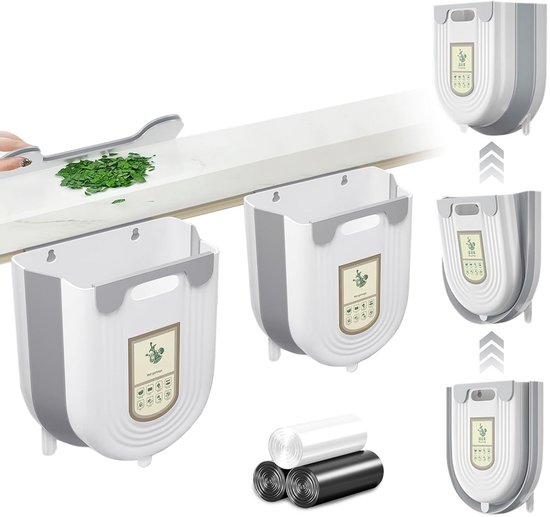 Set van 2 Opvouwbare Ophangbakken voor Keuken en Meer - 10L en 6L