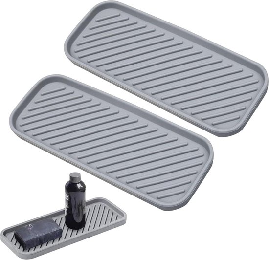 Set van 2 Silicone Afvoer Matten voor Keuken en Badkamer, Antislip en Isolerend voor Huishoudelijke Voorwerpen van Merkloos
