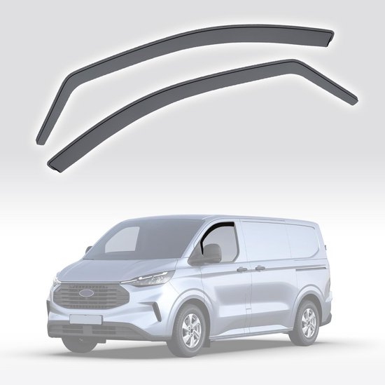 Set van 2 Windgeleiders voor Ford Transit Custom (2024+) - Donker Getint van Merkloos