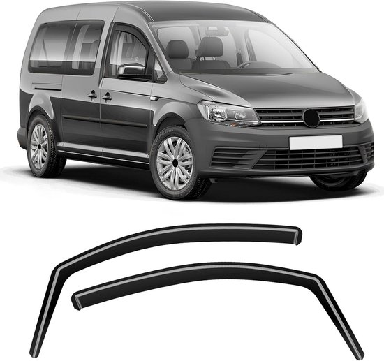 Set van 2 Windschermen voor Caddy 2005-2018 Raambescherming Regen van Merkloos