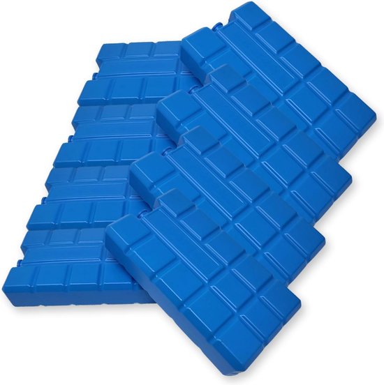 Set van 2/4/6/8/12/16 ijspakketten met elk 400 ml 2-16 blauwe koelelementen voor de koeltas of koelbox | Herbruikbare ijspakken... van BluMill