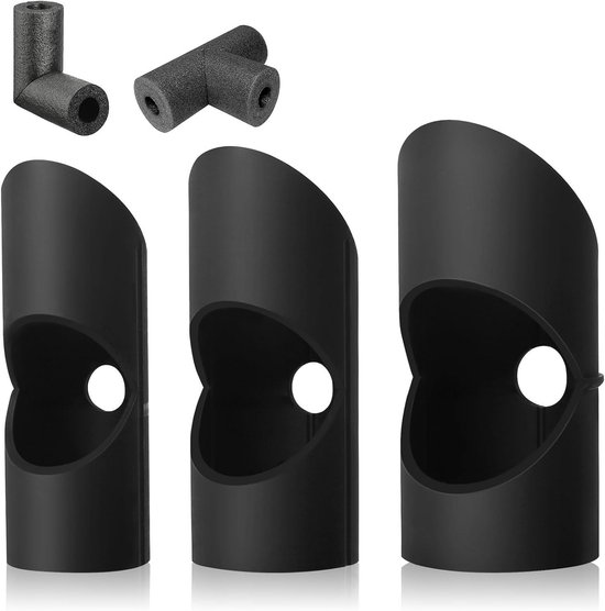 Set van 3 Foam Tube Cutter en Isolatie Templates voor 15mm, 22mm en 28mm Koperen Buizen, Inclusief Rubber Handvatten en Gereedschap voor Isolatiebewerking van Merkloos