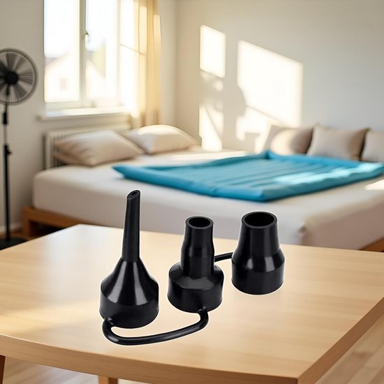 Set van 3 Universele Opblaasadapters voor Luchtpompen - Diverse Maten Spuitmonden voor Luchtbed en Matras van Merkloos