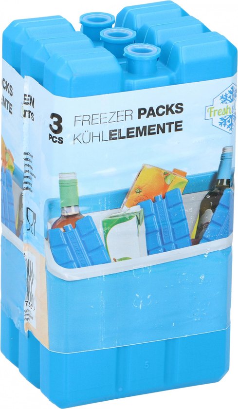 Set van 3x stuks koelelementen voor koelbox of koeltas - Koelelementen voor onderweg van Icepackz
