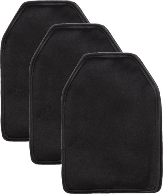 Set van 3x stuks wijnfles koeler/koelelement hoes zwart 22 cm - Flessenkoeler - Wijnkoeler van AceCamp