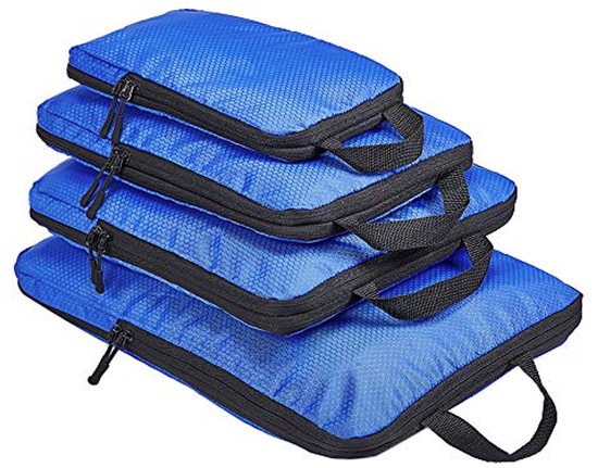 Set van 4 Compressie Inpakzakken voor Reizen - Organizers voor Bagage en Opslag van TravelWise