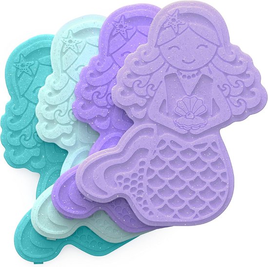 Set van 4 Dunne Herbruikbare Koelelementen voor Lunchtrommel en Koeltas - Glitter Design van Merkloos