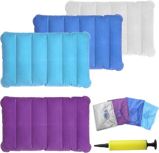 Set van 4 Opblaasbare Zitkussens voor Camping, Strand en Reizen - Lichtgewicht en Comfortabel van Merkloos