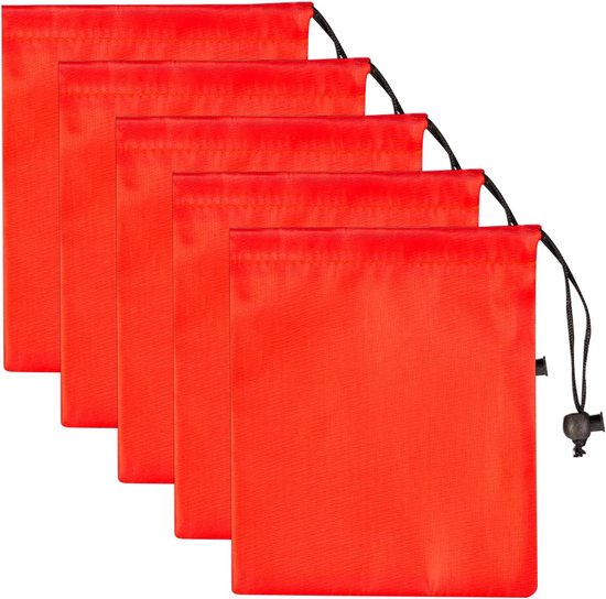 Set van 5 Opvouwbare Opbergzakken met Trekkoord voor Diverse Artikelen van Merkloos