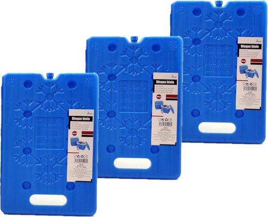 Set van 5x stuks koelelementen 20 x 2 x 30 cm blauw - Koelblokken/koelelementen voor koeltas/koelbox van Coolland