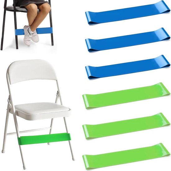 Set van 6 Elastische Banden voor Stoelen - Flexibele Zitriemen voor Concentratie en Stressvermindering