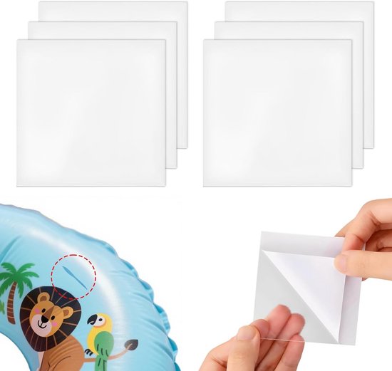 Set van 6 Zelfklevende TPU Reparatie Patches voor Zwembaden - Waterdichte en Duurzame Onderwater Hersteloplossing voor Zwembad, Zwemring en Luchtbed van Merkloos