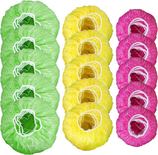 Set van 60 - Elastische Afdekfolie Voedselhoes - Vershouden van Voedsel, Maaltijden, Gerechten en Fruit - Vershoudzakjes - Vliegenkap - 16cm / 21cm / 27cm