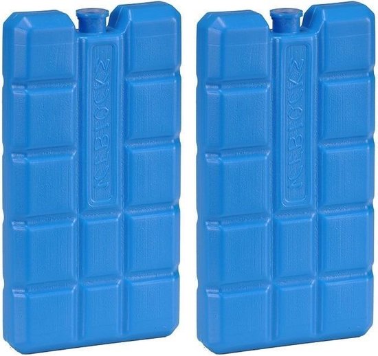 Set van 6x Blauw koelelement 400 gram 9 x 16 cm - Koelblokken/koelelementen voor koeltas/koelbox van Meubeltreffers