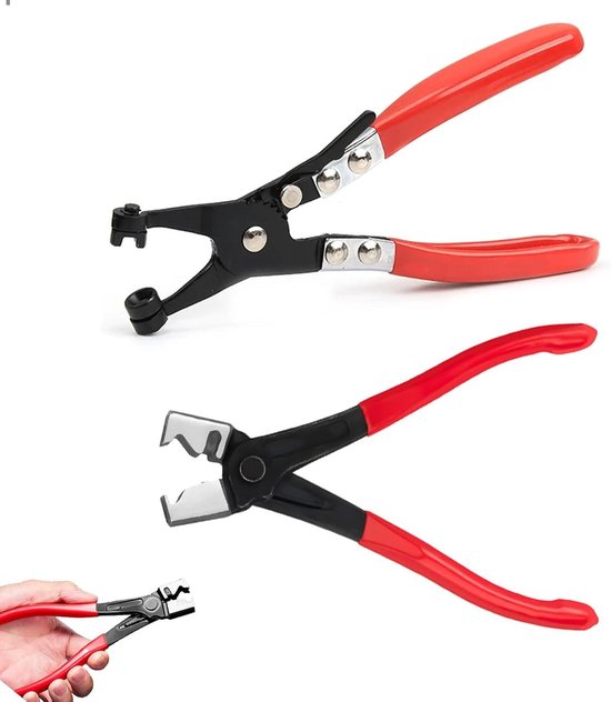 Set van Slangklemmen Tangen voor Grote Diameter, Antislip, Geschikt voor Reparaties en Onderhoud, Ideaal voor DIY Projecten en Werk in Smalle Ruimtes