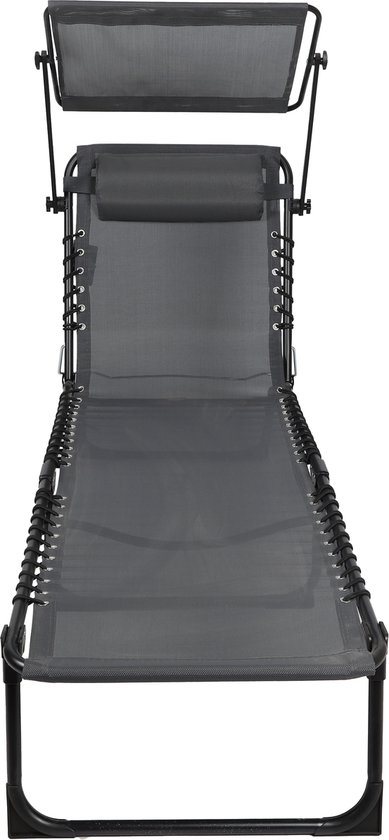 SET X 2 ZONLOADER MET PARASOL EN GRIJS van Merkloos