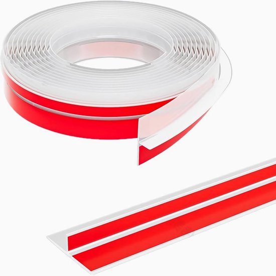 Siliconen deurstrip in T-vorm, zelfklevend, 3.5 cm x 6 m, multifunctionele afdichting voor geluidsisolatie, tocht- en stofbescherming, transparant van Merkloos