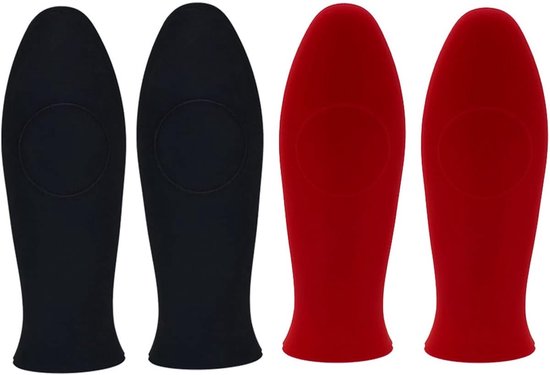 Siliconen Handgreep Beschermers voor Pannen - Antislip Handvatten voor Gietijzeren Wokken en Keukenaccessoires - Set van 4 Stuks