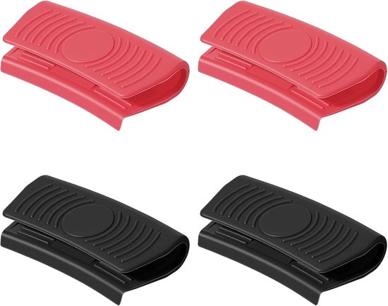 Siliconen Handgrepen voor Pannen - Hittebestendige Bescherming, Antislip Handvatten en Hulpgrepen voor Oven- en Gietijzeren Gerechten, Set van 2 Paar