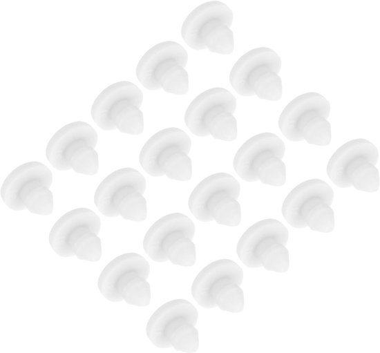 Siliconen Stoppen - Gatstoppen Afsluitdoppen - Waterdicht Afsluiten - Hoge Elasticiteit - 7mm Buitendiameter 3mm Gat - Wit van Merkloos