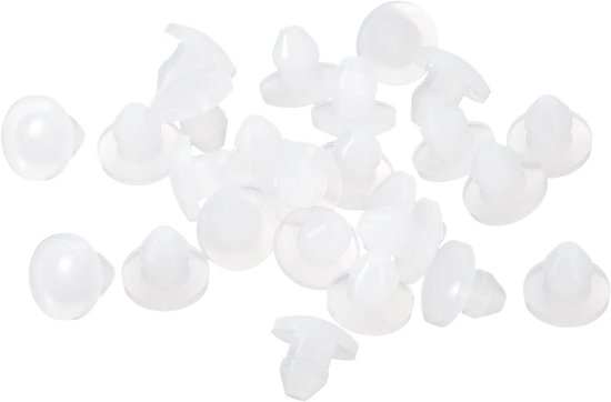Siliconen stoppen met gaten, geschikt voor boringen van 3,5 - 4 mm, waterdicht en lichtdoorlatend, ronde eindkappen voor meubels van Merkloos