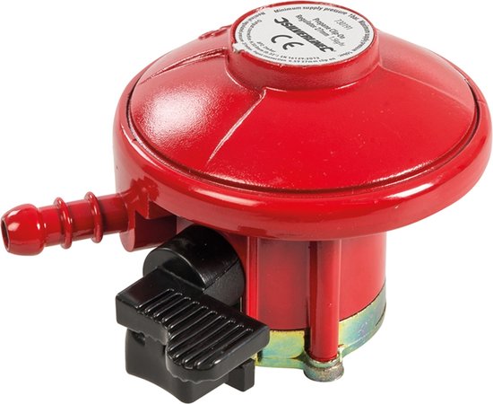 Silverline Gasdrukregelaar - 27 mm klemventiel - 37 mbar - Voor kamperen en barbecues van Silverline