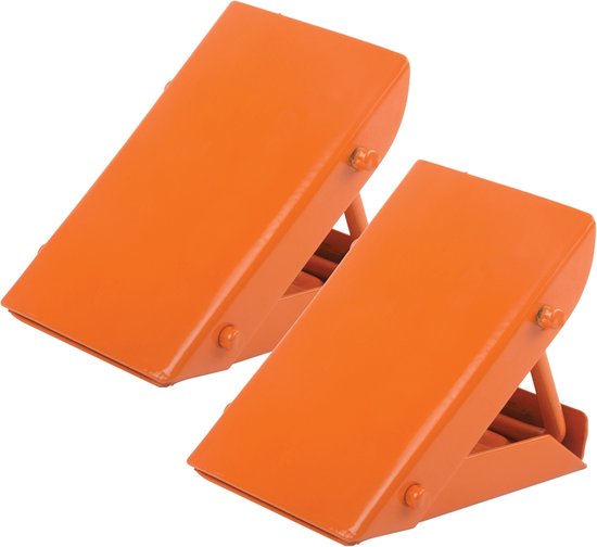 Silverline Inklapbare wielkeggen - Heavy-Duty staal - fel oranje - 2 stuks van Silverline