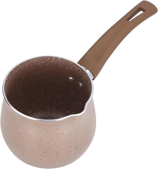 Single Handle 10cm Crucible - Mini Milk Pan voor Koken - Sticky Sauces - Verhitten van Melk - Kookgerei van Merkloos