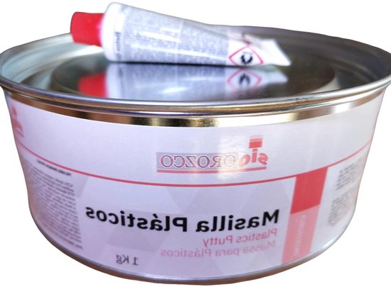 SIO Kunststof Reparatieplamuur 1 kg – Carrosserie Plamuur voor Bumper, ABS en PVC – Reparatiemiddel voor Auto Kunststof Onderdelen, Werkplaats en Voertuigreparatie van Merkloos