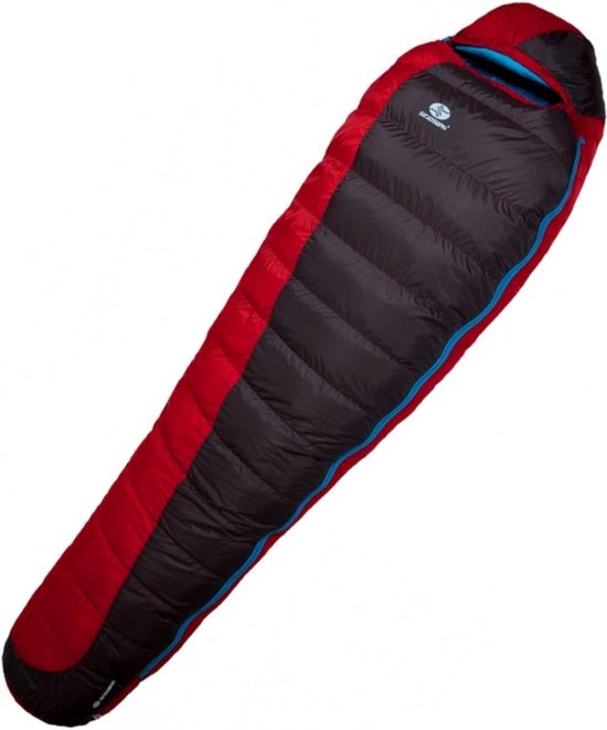 SirJoseph mummyslaapzak Erratic Plus II 1000 - 200 cm - links - Rood van SirJoseph