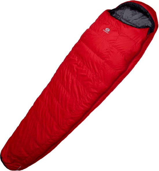 SirJoseph mummyslaapzak Trekking Rimo II 600 - links 200 cm - Rood van SirJoseph