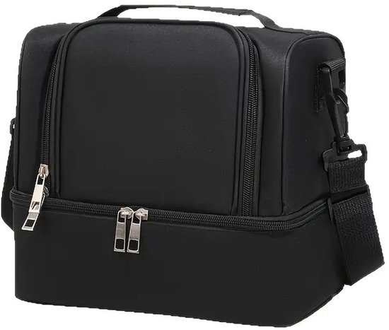 Sjtoer - Koeltas - Lunchtas - Zwart - Geïsoleerde lunchtas - Waterdicht - draagbare Thermo tas - Thermo -Geïsoleerde Koeltas - 14 liter - draagbaar van Merkloos