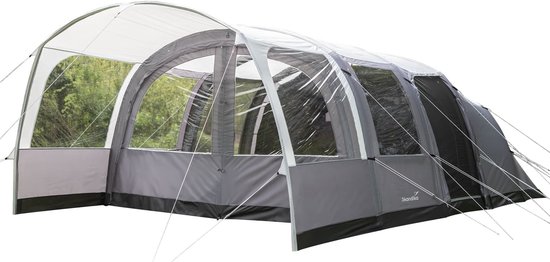 Skandika opblaasbare tent Timola 6 Air Protect - Luchttent, familietent, 6-persoonstent, waterdicht, 5000 mm waterkolom, 210 cm stahoogte, luifel, airtent | Outdoor, camping, kamperen van Merkloos