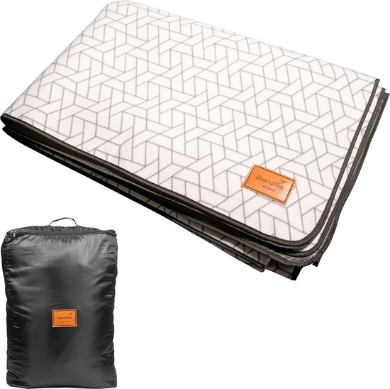Skandika tenttapijt Lindal 200 x 300 cm - Outdoor tapijt met softtouch-fleece, weerbestendig & waterdicht, met opbergtas | Picknickkleed, kampeertapijt, tentonderzeil, campingaccessoire van Merkloos