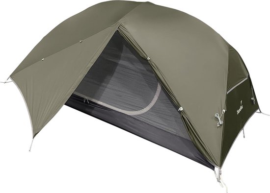 Skandika Vatn trekking tent – Tunneltenten – 2 persoons tunneltent, ultralicht, kleine pakmaat, waterdicht, 3000 mm waterkolom - 260 x 240 x 100 cm (LxBxH) – Kampeertent – Trekking, wandelen, vissen – groen van Skandika